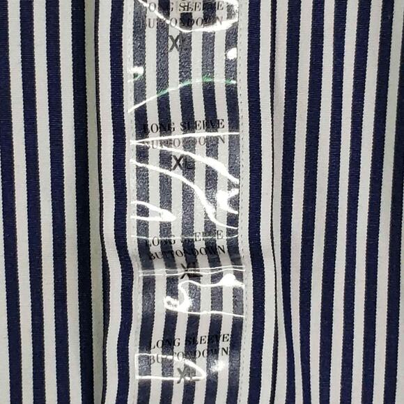 Polo Ralph Lauren Shirt Striped Oxford LS Button Down Blue Mens Size XL New - Picture 12 of 13